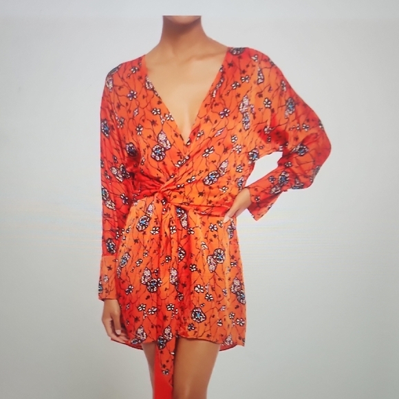 Joie Ronnie Floral Dress in Poinciana Multi Size 6 $448 - Picture 1 of 4